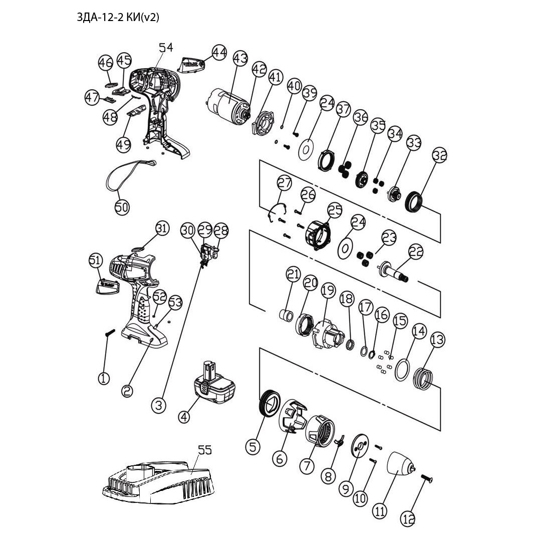 Дрель - шуруповерт ЗДА-12-2 КИ