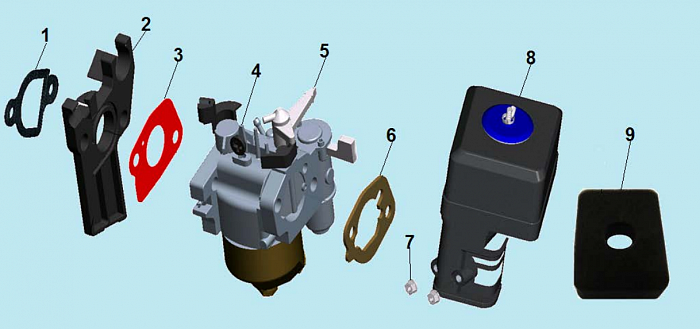 8 КАРБЮРАТОР МОТОПОМПА CHAMPION GP50