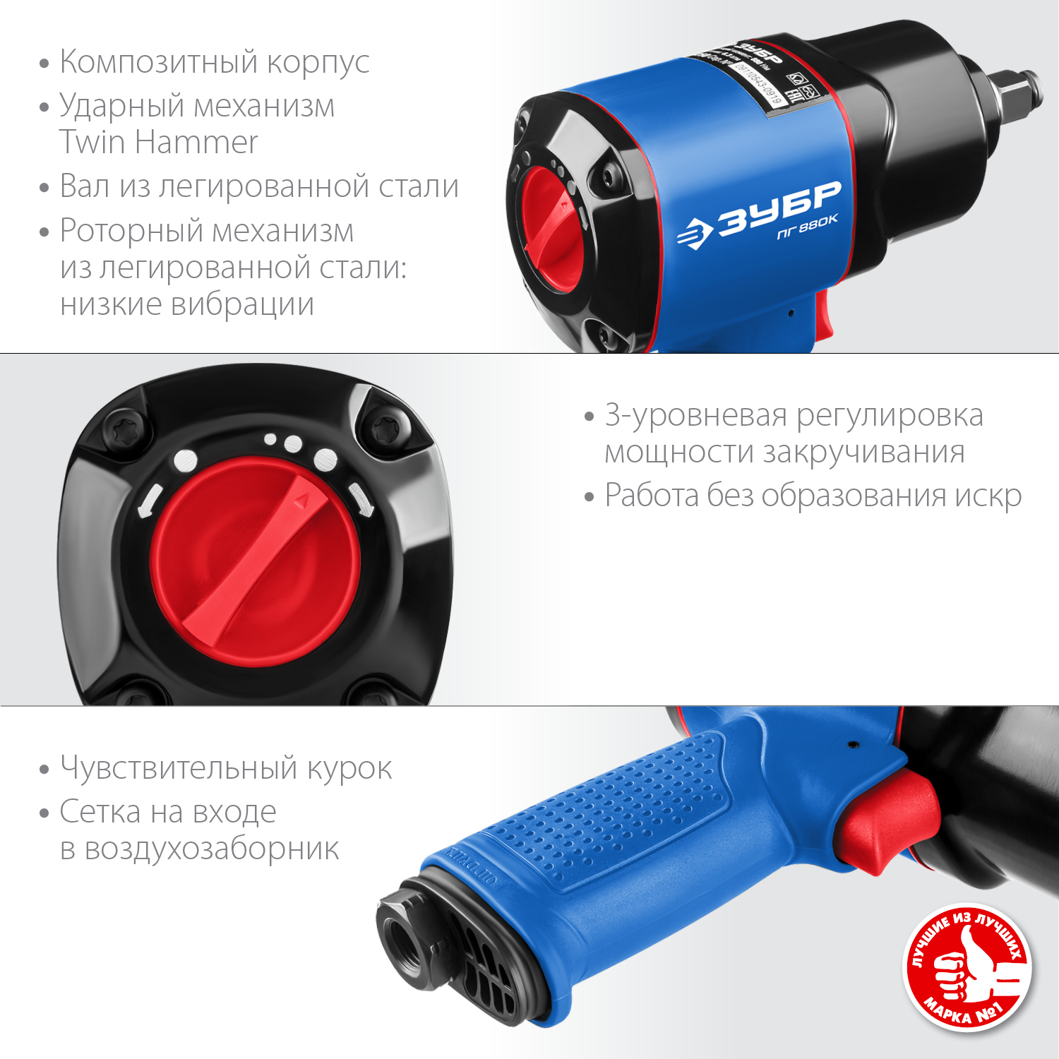 Ударный пневмогайковерт ПГ-880к 64250